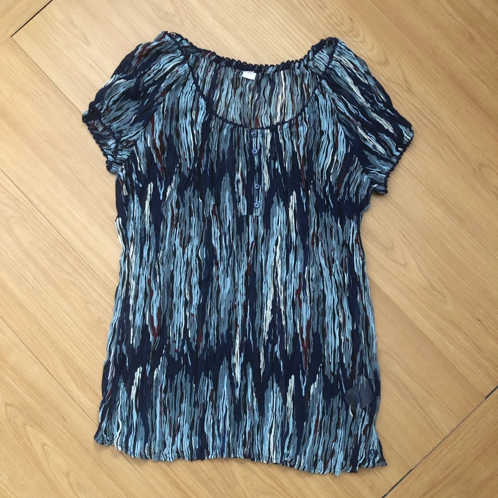 Short sleeve light blouse, EU Brand: sOliver, EU38/US8, wrinkled boho look